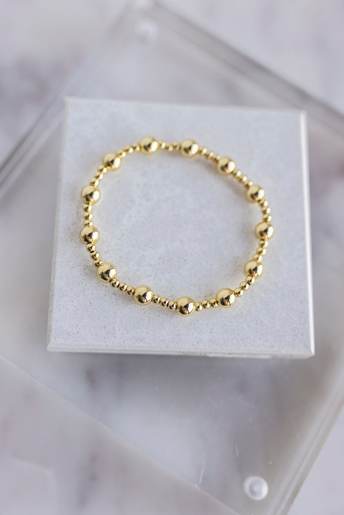 Grace Beaded Bracelet, Gold