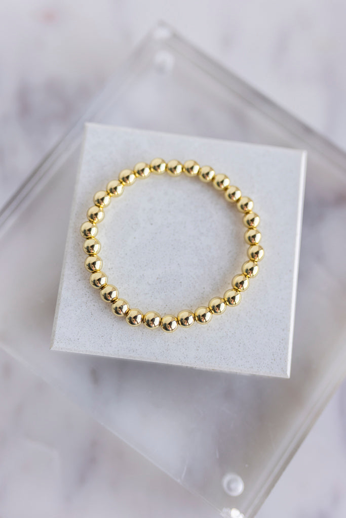 Lola Beaded Bracelet, Gold