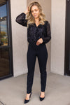 Paige Sequin Wrap Bodysuit