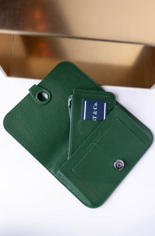 Portfolio Clutch Wallet, Green