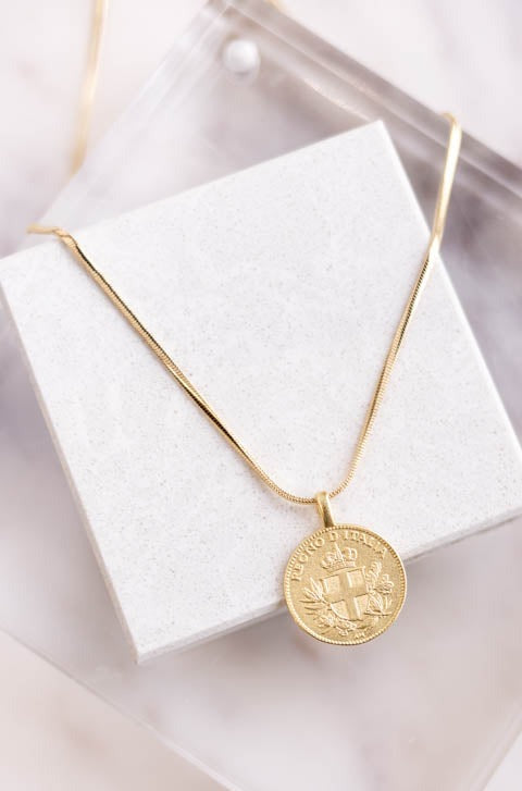 Beaded Cross Coin Necklace – Ann Ashley