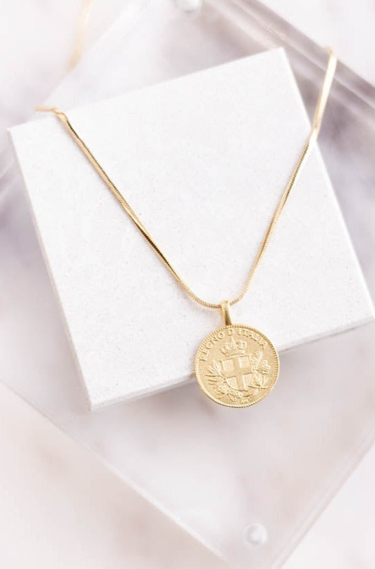 Italian coin sale necklace