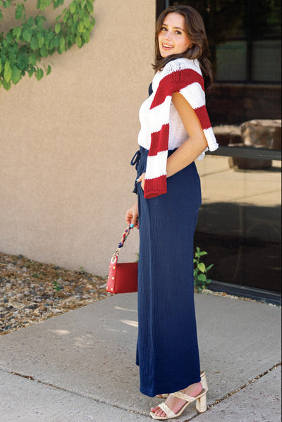 Calhoun Wide Leg Cotton Gauze Pants