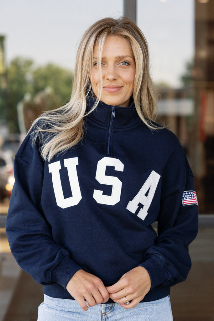 USA Half Zip Pullover