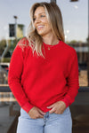 Perfect White Tee Ziggy Reverse Fleece Shrunken Crew
