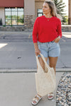 Perfect White Tee Ziggy Reverse Fleece Shrunken Crew