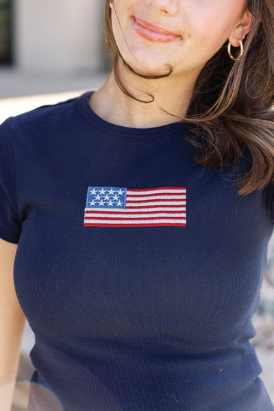 Stars & Stripes Baby Doll Tee
