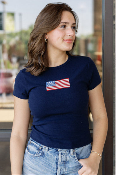 Stars & Stripes Baby Doll Tee