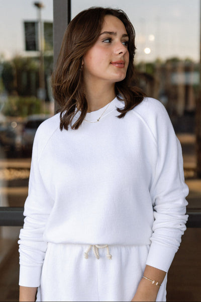 Perfect White Tee Meg Military Thermal Crew