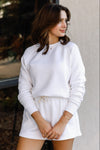 Perfect White Tee Meg Military Thermal Crew