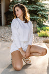 Perfect White Tee Meg Military Thermal Crew