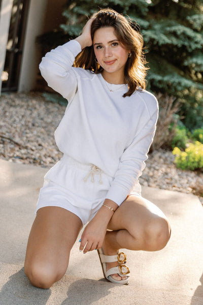 Perfect White Tee Meg Military Thermal Crew