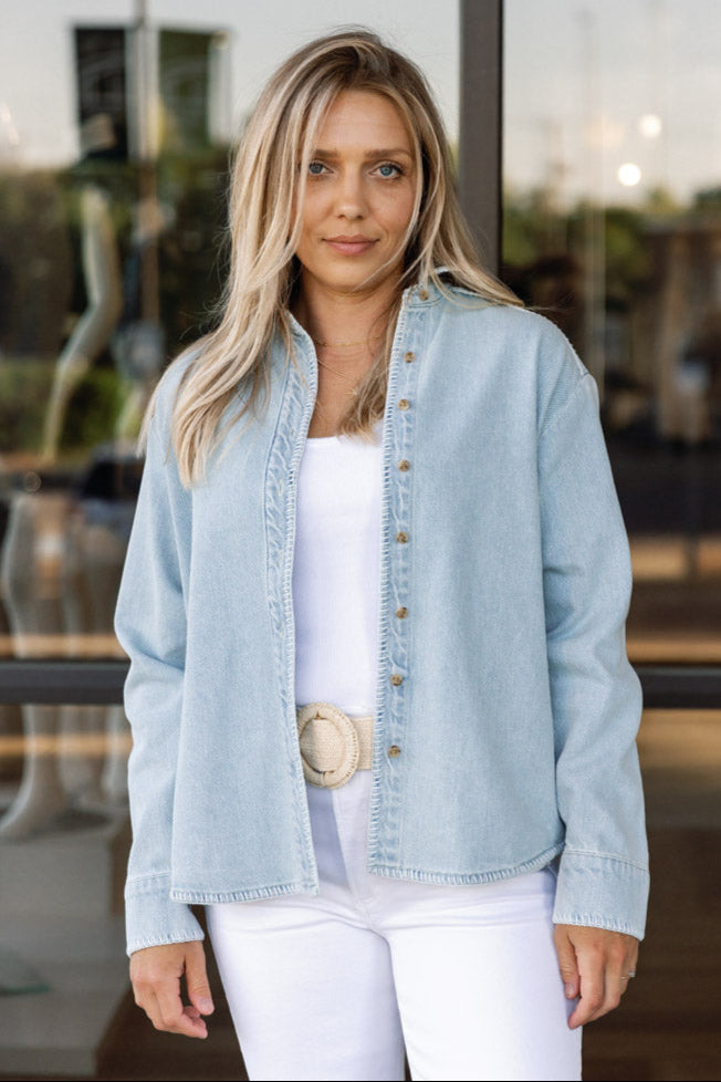 STILL HERE Western Shirt Jacket