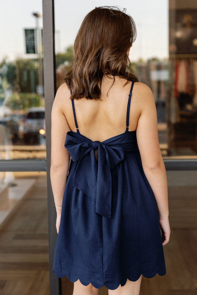 Amelia Sun Dress Navy / L