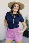 Briella Mini Check Shorts