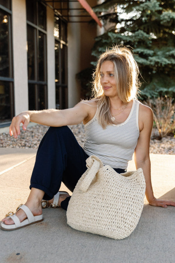 Perfect White Tee Blondie Stripe Tank