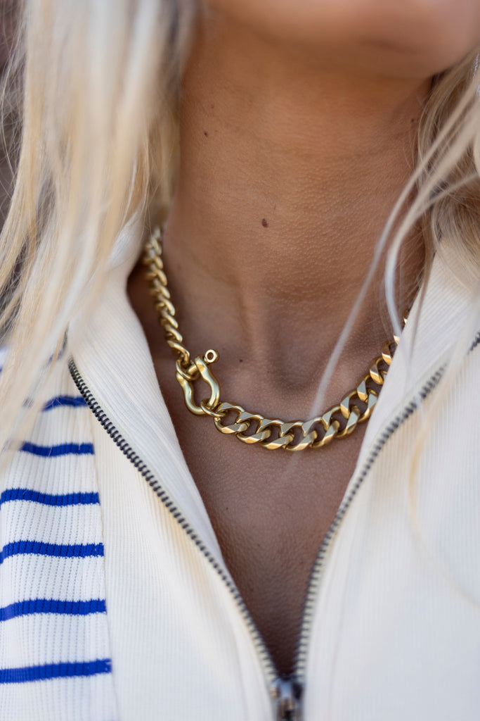 Deborah Blyth Chunky Chain Necklace, Gold at John Lewis & Partners