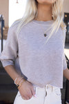 Avery Cropped Crew Neck Sweater