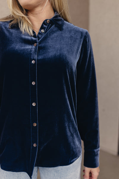 Faherty Genevieve Velvet Shirt