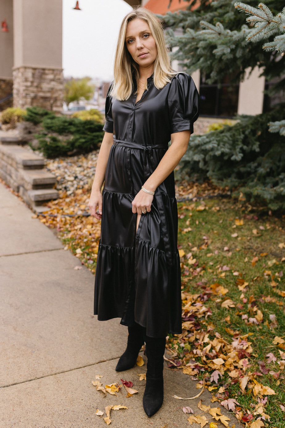 Valencia Faux Leather Dress