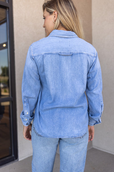Citizens of Humanity Kayla Shrunken Shirt, Denim