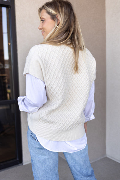 Harper Basketweave Sweater Vest