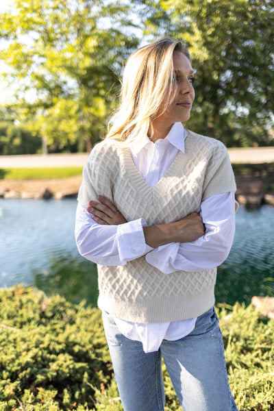 Harper Basketweave Sweater Vest