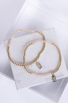 .Gemstone Bracelet Set of 2, Moonstone