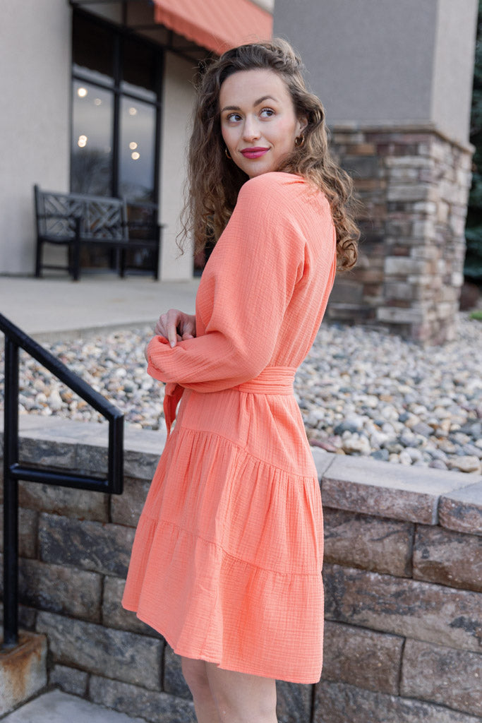 rails orange dress Rails Aureta Dress