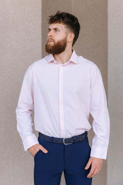 Mizzen & Main Leeward Dress Shirt, True Pink