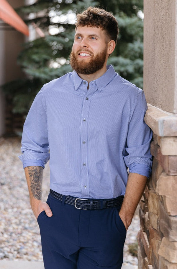 rhone commuter dress shirt reddit Rhone Commuter Shirt, Blue Stripe