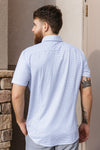 Mizzen & Main Halyard Shirt, Blue Geo