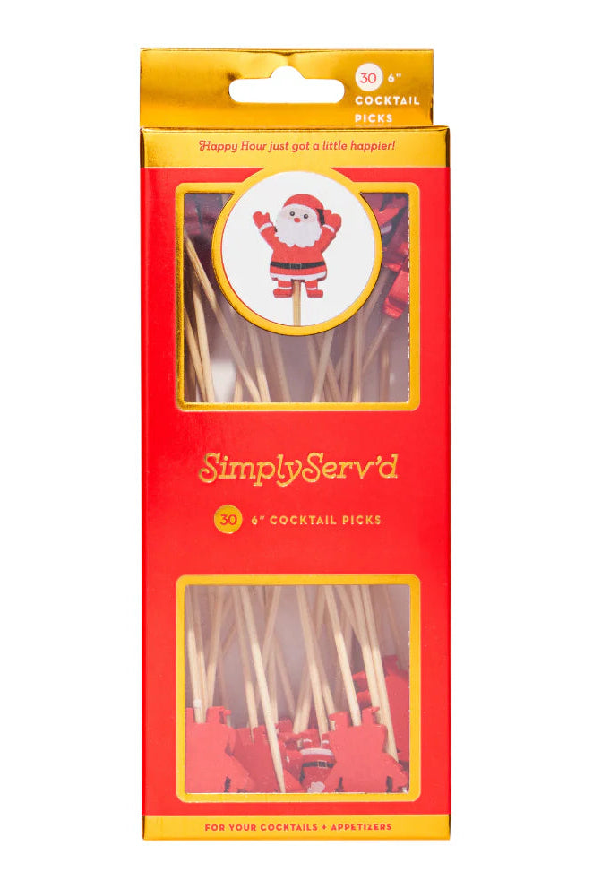 Santa Charcuterie & Drink Picks