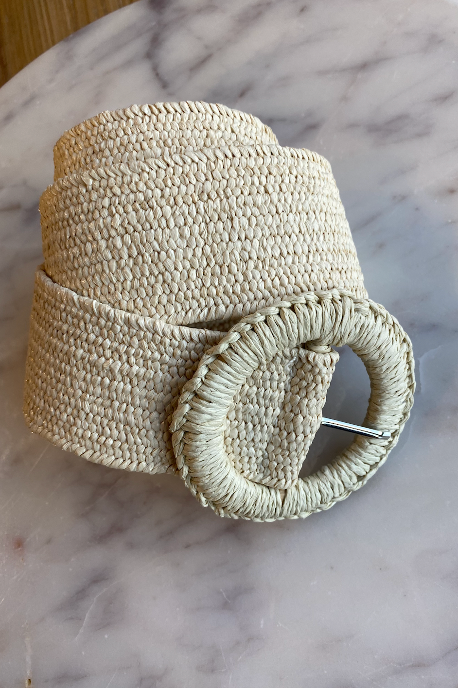 .Woven Belt, Ivory