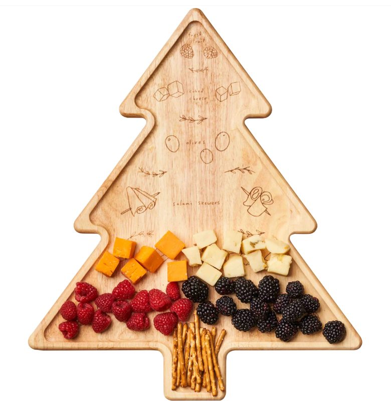 .Christmas Tree Charcuterie Map Board