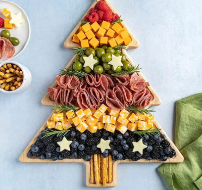 .Christmas Tree Charcuterie Map Board