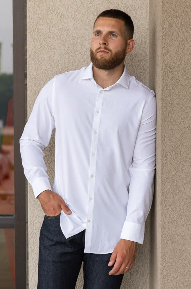 Mizzen & Main Leeward Dress Shirt, White