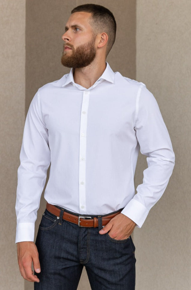 Mizzen & Main Leeward Dress Shirt, White