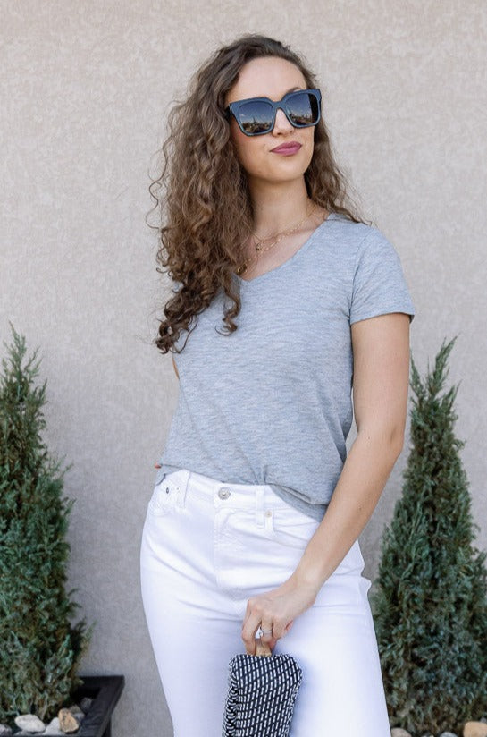 ATM Schoolboy Slub Jersey V-Neck Tee