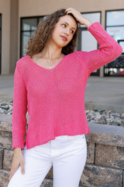 Marley Cotton V-Neck Sweater