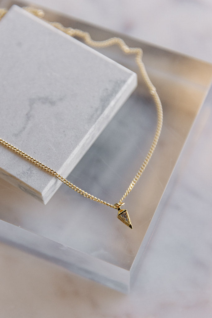 Art Deco Drop Pendant Necklace