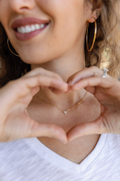 Pave Heart Necklace