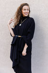 Ariana Ribbed Sweater Dress, Black