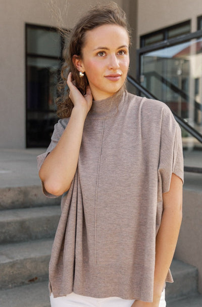Pre-Order Bisset Loose Fit Mock Neck Sweater
