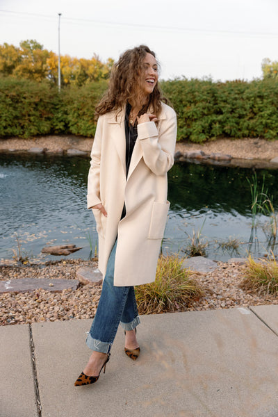 Celeste Cardi-Coat, Cream