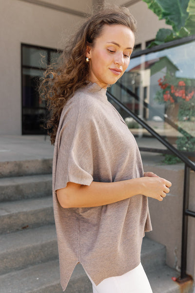 Pre-Order Bisset Loose Fit Mock Neck Sweater