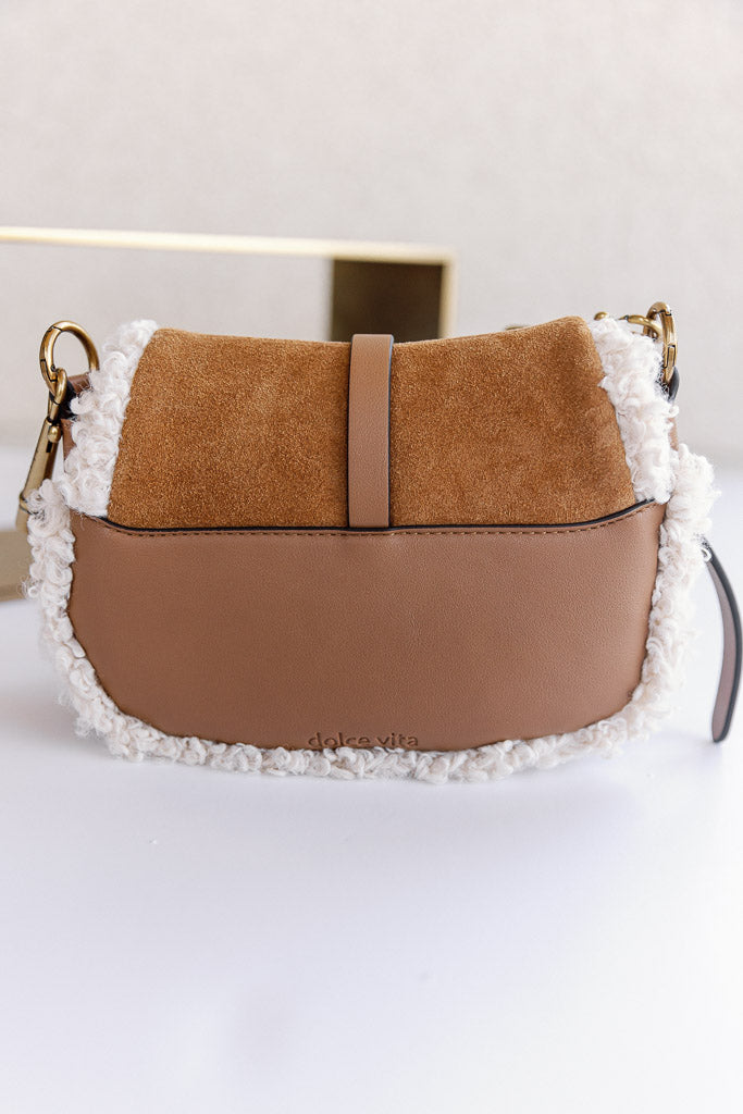 Dolce Vita Rylee Convertible Shearling Crossbody- Rust – Hand In Pocket