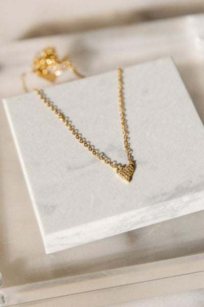 Pave Heart Necklace