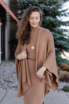 Ariana Ribbed Sweater Dress, Camel