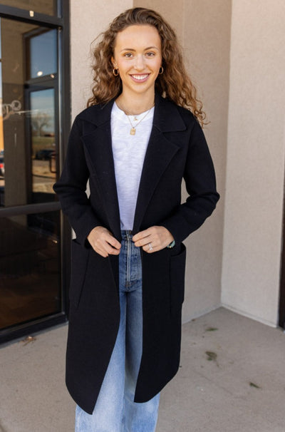 Celeste Cardi-Coat, Black